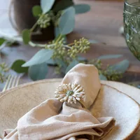 Chic Antique Serviettenring Fleur Gold - Produkttyp: Serviettenring - Material: Zink - Detailfarbe: Gold