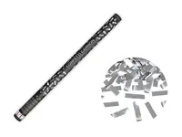 Partydeco Streudeko Konfettikanone Streifen Silber, 80 cm - Motiv: Streifen - Material: Folie - Detailfarbe: Silber