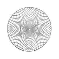 Zeller Present Tischset Mandala Rund, 38 cm, Silber - Material: Polyvinylchlorid (PVC) - Breite: 38 cm - Länge: 38 cm - Motiv: Muster & Ornament - Eigenschaften: Keine Eigenschaft