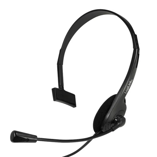 LogiLink HS0054 headphones/headset Wired Head-band Office/Call center Black