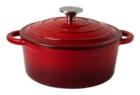 Lunasol Kochtopf Jupiter 2.1 L, 20 cm emailliert Rot - Material: Gusseisen - Topfart: Kochtopf - Kompatible Kochfelder: Elektro - Glaskeramik - Induktion - Antihaftbeschichtung: Ja - Detailfarbe: Rot - Spülmaschinenfest: Ja