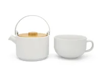 Bredemeijer Tea-for-one Umea weiß mit Bambusdeckel     142007