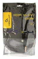 Gembird 1.8m, HDMI/DVI, M/M DVI-D Black