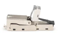 DIGITUS CAT 6A Feldstecker abwinkelbar, STP mit Staubschutzkappe, Knickschutz