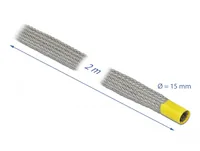 Delock Kabelschlauch zur EMV Abschirmung  2 m x 15 mm Grau - Detailfarbe: Grau - Breite: 15 mm - Länge: 2 m - Ausstattung Kabelmanagement: Elastisch - Produkttyp: EMV Abschirmung - Verpackungseinheit: 1 Stück