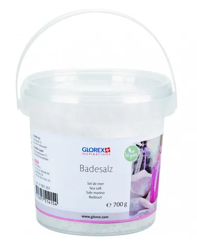 Glorex Badesalz aus dem Mittelmeer 700 g - Volumen: 700 g - Detailfarbe: Weiss - Vegane Kosmetik: Ja - Kosmetik Typ: Badesalz