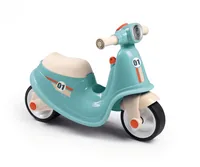 Smoby Rutschfahrzeug Scooter Ride-On Blue - Fahrzeugtyp: Laufrad - Altersempfehlung ab: 18 Monaten - Ausstattung: Lenkeinschlagbegrenzung - Flüsterräder - Detailfarbe: Weiss - Blau - Material: Kunststoff