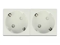 Easy 45 Schutzkontakt-Steckdose 2-fach 45°-Anordnung 45 x 45 mm 5 Stück