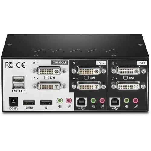 TRENDnet KVM 2-Port DVI USB Switch mit Audio USB 2.0 Hub
