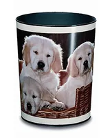 Läufer Papierkorb 13 L, Hunde - Fassungsvermögen: 13 l - Höhe: 30 cm - Anzahl Behälter: 1 - Material: Kunststoff - Detailfarbe: Mehrfarbig - Form: Rund