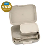 Koziol Lunchbox Candy Set 4-teilig, Sand/Gelb - Materialtyp: Biokunststoff - Unterteilungsmöglichkeit: Ja - Material: Biozirkulärer Kunststoff - Detailfarbe: Sand - Gelb - Spülmaschinenfest: Ja - Set: Ja