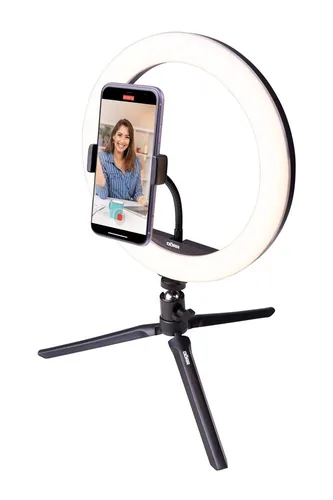Dörr Videoleuchte Vlogging Kit VL-26 RGB - Farbtemperatur Kelvin: 3000 bis 6000 K - Lichtfarbe: Kaltweiss/Tageslichtweiss (KW) - Farbe: Schwarz