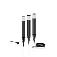 Philips Niedervolt Purex Sockelleuchte CH 3 x 1.5W 2700 K, schwarz - Dimmbar: nicht dimmbar - Lichtfarbe: Warmweiss - Zusätzliche Ausstattung: Mit Erdspiess - Farbtemperatur Kelvin: 2700 K - Leuchtenfarbe: Schwarz - Lichtausbeute: 120 lm/W