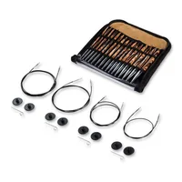 Prym Rundstricknadel Set Natural 4.00 - 10.00 mm + Seile - Material: Metall - Kunststoff - Holz - Produkttyp: Rundsticknadel