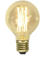 Star Trading Lampe Vintage Gold G80 3.7 W (25 W) E27 Warmweiss (WW) - Energieeffizienzklasse EnEV 2020: G - Lampensockel: E27 - Farbtemperatur Kelvin: 1800 K - Gesamtleistung: 3.7 W - Dimmbar: dimmbar - Zusätzliche Ausstattung: Keine