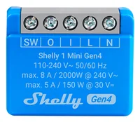 Shelly 1 Mini Gen4 Smart switch 1P Blue