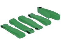 Delock Klett-Kabelbinder L 300 mm x B 20 mm 5 Stück mit Schlaufe grün