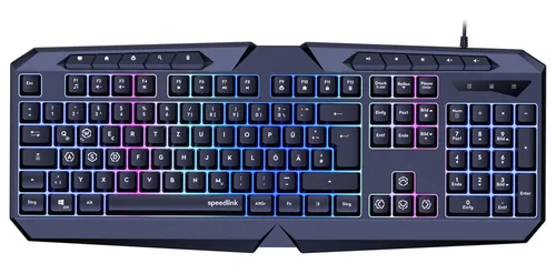 Speedlink LUDICIUM RGB Rainbow Gaming Keyboard, black DE
