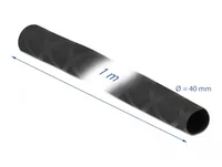 Delock Schrumpfschlauch X-Muster rutschfest 1 m x 40 mm Schwarz - Detailfarbe: Schwarz - Länge: 1 m - Durchmesser: 40 mm - Material: Polyolefin