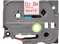 BROTHER P-Touch TZE-252 red on white 24mm