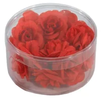 Dekomat AG Kunstblume Rosenblütenköpfe 20 Stück, Rot - Produkttyp: Schnittblumen und Zweige - Detailfarbe: Rot - Detailmaterial: Kunstseide - Grundmaterial: Kunstseide