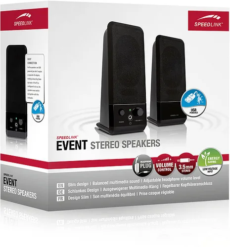 SPEEDLINK USB PC Stereo Speaker SL8004BK Event