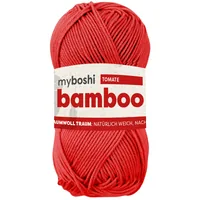 myBoshi Wolle Bamboo tomate - Packungsgrösse: 1 Stück - Länge: 125 m - Material: Wolle - Bambus - Detailfarbe: Rot - Nadelstärke: 4 mm - Waschbar bei: 40 °C