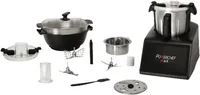 Schneider Küchenmaschine SCH-RBC-4545MAX Schwarz/Silber - Funktionen: Dampfgaren - Integrierte Waage - Kneten - Messbecher - Reiben - Schlagen - Zerkleinern - Detailfarbe: Schwarz - Silber - Gerätetyp: Küchenmaschine - Leistungsaufnahme Betrieb: 1000 W - 