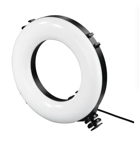 Hama Ringlicht SpotLight Smart 80 II - Farbtemperatur Kelvin: 5500 K - 2100 K - 3000 K - Lichtfarbe: Tageslichtweiss (Kaltweiss) - Neutralweiss - Warmweiss - Leuchtenfarbe: Schwarz