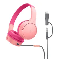 Belkin SoundForm Mini Kopfhörer Kabelgebunden Kopfband Anrufe/Musik USB Typ-C Pink