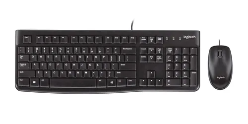 LOGITECH MK120 corded Desktop -  black -  USB -  CH