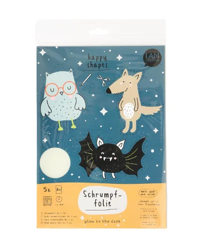 I AM CREATIVE Shrinkfolie A4 4010.49 glow in the dark, 5 Blatt