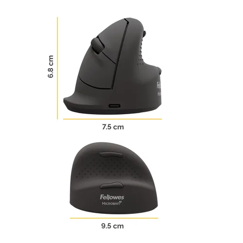 Fellowes vertikale Maus Breyta Plus small right