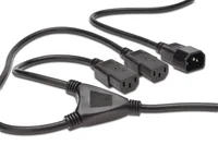 Digitus AK-440400-017-S cavo di alimentazione Nero 1,7 m IEC C14 2 x Attacco C13