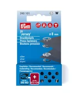 Prym Knopf Jersey 20 Stück, Silber - Verpackungseinheit: 20 Stück - Detailfarbe: Silber - Produkttyp: Knopf