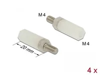 DELOCK Abstandshalter M 4 x M 4,Sechskant,InenAußen 20 mm