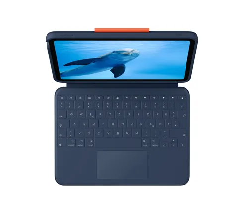 Logitech Rugged Combo 4 Touch - Tastatur und Foliohülle - mit Trackpad - Apple Smart connector 