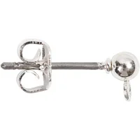 Creativ Company Ohrring 13 mm Versilbert, Nickelfrei, 10 Stk. - Material: Metall - Anzahl Stück: 10 - Detailfarbe: Silber - Schmuckteile-Art: Ohrring