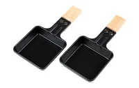 FURBER Raclette-Pfännchen Festa 2 Stück - Antihaftbeschichtung: Ja - Detailfarbe: Schwarz - Material Küchenhelfer: Edelstahl