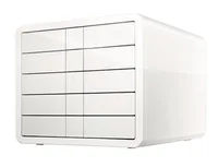 HAN Schubladenbox Smart-Line Weiss - Anzahl Schubladen: 5 - Verpackungseinheit: 1 Stück - Material: Kunststoff - Detailfarbe: Weiss