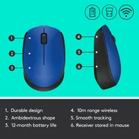 Logitech Mouse M171 Wireless Blue