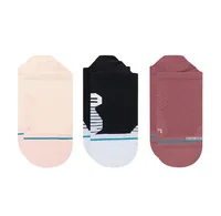 STANCE Socken Circuit Rebel Rose 3er-Pack - Farbe: Mehrfarbig - Detailfarbe: Hellrosa - Schwarz - Weinrot - Sockenhöhe: Sneaker - Grösse: 38 - 42
