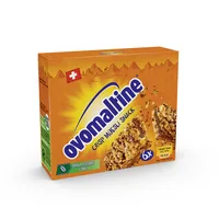 Ovomaltine Riegel Crisp Müesli Snack 6 x 25 g - Produkttyp: Milch - Nährwertangabe pro: 100 g - Energiegehalt (in kj): 1776 KJ - Energiegehalt (in kcal): 422 Kcal - Fett: 12 g - Gesättigte Fettsäuren: 6.5 g