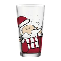 LEONARDO Trinkglas Weihnachtsmann 6 x 330 ml, Transparent - Materialtyp: Glas - Material: Kalk-Natron-Glas - Polyethylen (PE) - Produkttyp: Tasse - Detailfarbe: Mehrfarbig