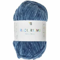 Rico Design Wolle Ricorumi Nilli Nilli Blau - Packungsgrösse: 1 Stück - Länge: 65 m - Material: Polyester - Detailfarbe: Blau - Waschbar bei: 30 °C - Nadelstärke: 3 mm