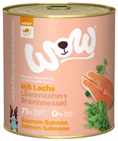WOW Nassfutter Adult Lachs, 800 g - Tierbedürfnis: Kein besonderes Bedürfnis - Geschmacksrichtung: Fisch - Zertifikate: Keine Zertifizierung - Fleischsorte: Lachs - Futtereigenschaft: Ohne künstliche Zusätze - Glutenfrei - Hoher Fleischanteil - Ohne Zucke