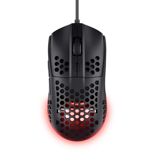 Trust Gaming-Maus GXT928 Helox Schwarz - Bedienungsseite: Rechtshänder - Maus Features: Beleuchtung - Daumentaste - Scrollrad - Umschaltbare DPI-Auflösung - Detailfarbe: Schwarz - Gewicht: 65 g - 82 g - Schnittstelle: USB-A - Maximale Empfindlichkeit: 640
