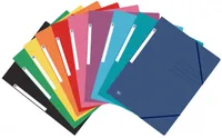 Oxford Gummibandmappe A4, klassische Farben assortiert - Typ: Gummibandmappe - Ausstattung: Selbstklebendes Rückenschild - Gummiband - Detailfarbe: Mehrfarbig - Material: Karton