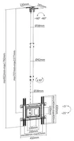 Equip Deckenhalterung 32""-70""1TFT 50Kg neig-schwenkbar sw lite Retail