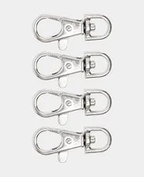 lalana Anhänger mit Karabiner 38 x 15 mm, 4 Stück - Detailfarbe: Silber